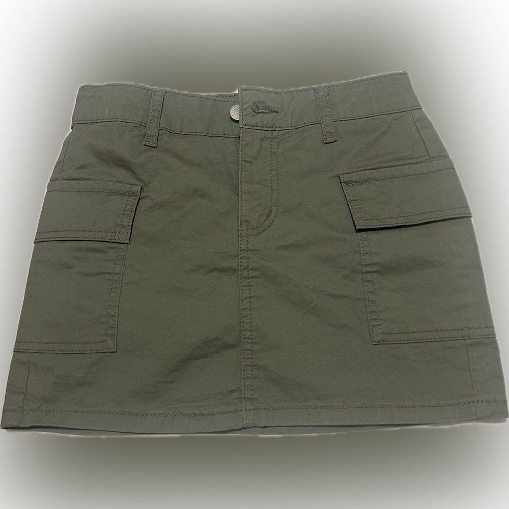 Olive Green Cargo Mini Skirt | Girls 8 (M) | NWOT